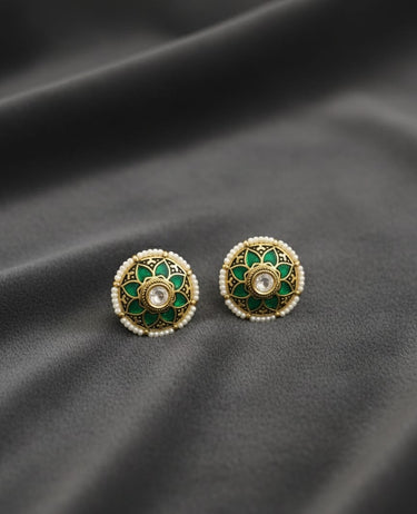 Emerald Beads Earrings